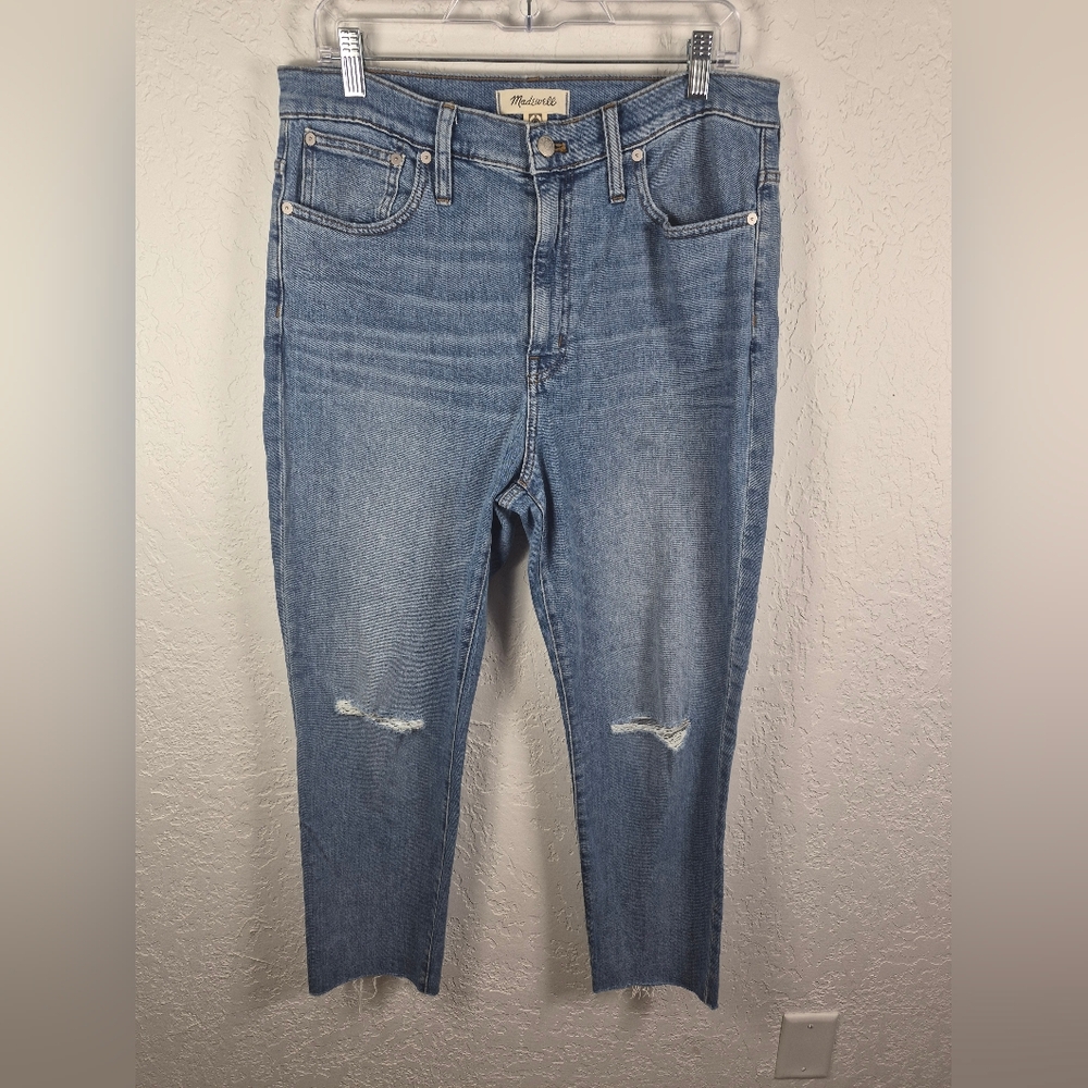 Madewell Light Blue Distressed Skinny Jeans